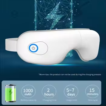 4D Smart Eye Massager with Airbag Vibration, Hot Compress, and Bluetooth: Relieve Eye Fatigue, Reduce Puffiness, and Smooth Wrinkles