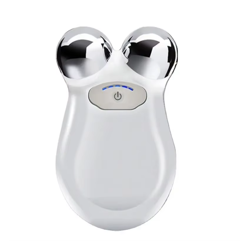 Microcurrent Facial Massager Roller: EMS Face Lift, Wrinkle Reduction, Skin Tightening, and Firming Slimming Tool for Skin Care