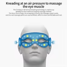 4D Smart Eye Massager with Airbag Vibration, Hot Compress, and Bluetooth: Relieve Eye Fatigue, Reduce Puffiness, and Smooth Wrinkles