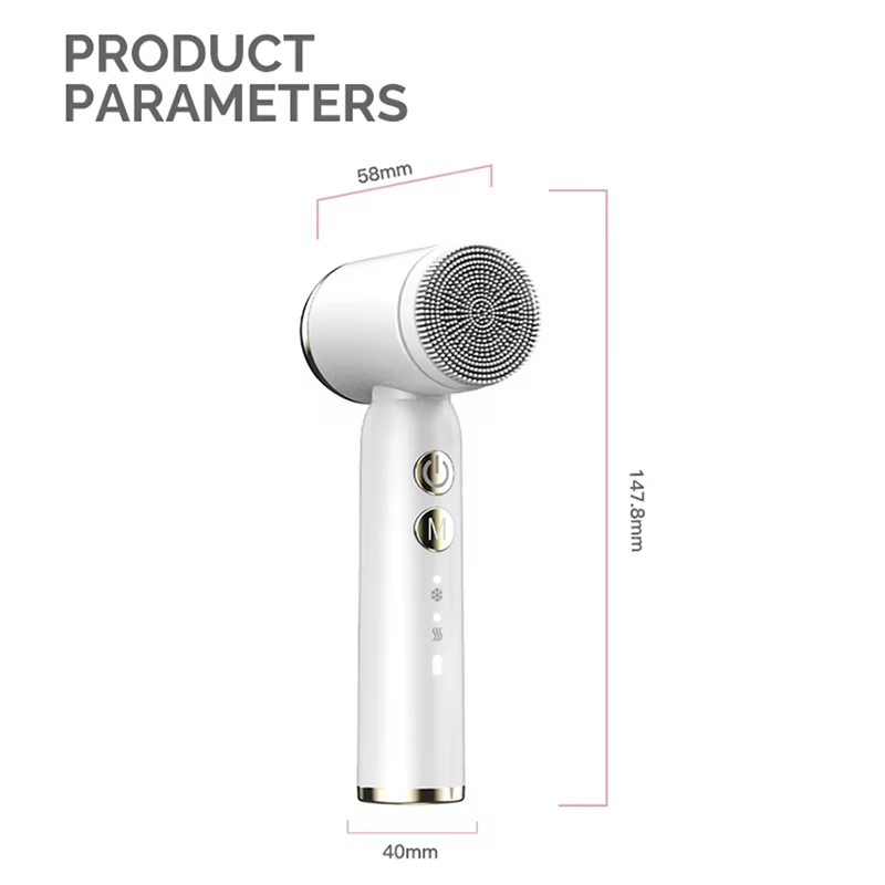 6-in-1 Silicone Face Cleaning Brush & Massager: USB Rechargeable Skincare Tool