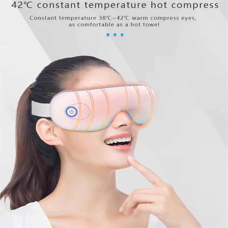 4D Smart Eye Massager with Airbag Vibration, Hot Compress, and Bluetooth: Relieve Eye Fatigue, Reduce Puffiness, and Smooth Wrinkles