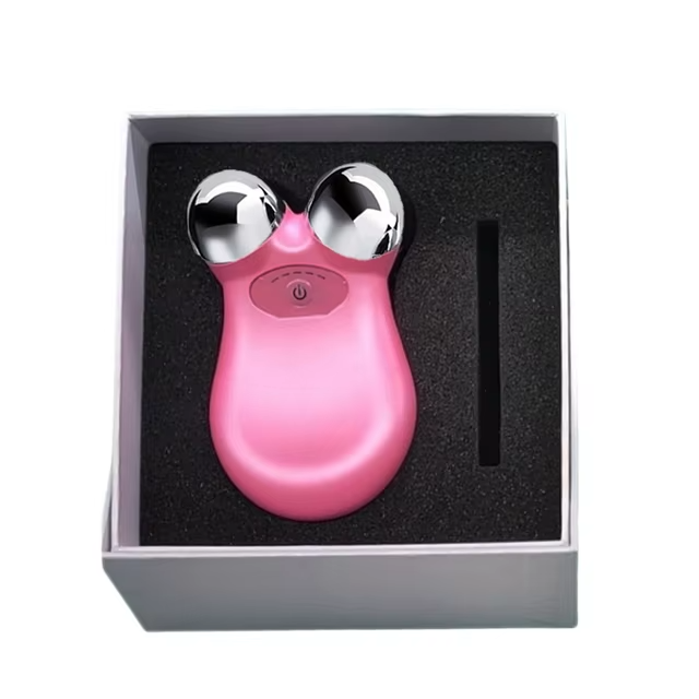 Microcurrent Facial Massager Roller: EMS Face Lift, Wrinkle Reduction, Skin Tightening, and Firming Slimming Tool for Skin Care