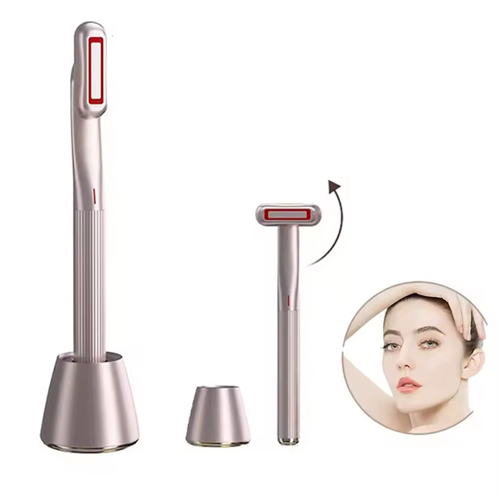 4-in-1 LED EMS Eye Massager with 360° Rotation: Microcurrent, Heating, and Vibration for Facial Lifting, Anti-Aging, and Wrinkle Care