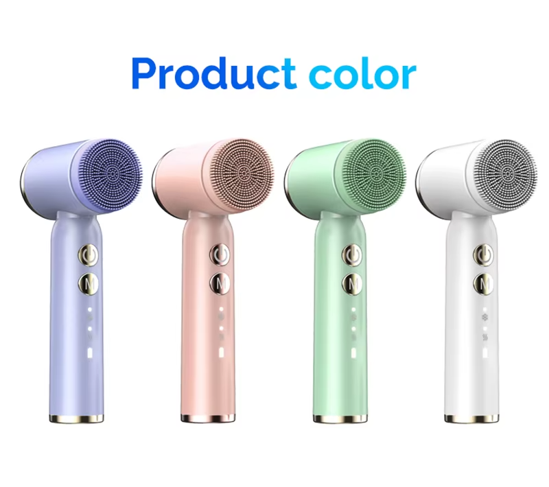 6-in-1 Silicone Face Cleaning Brush & Massager: USB Rechargeable Skincare Tool