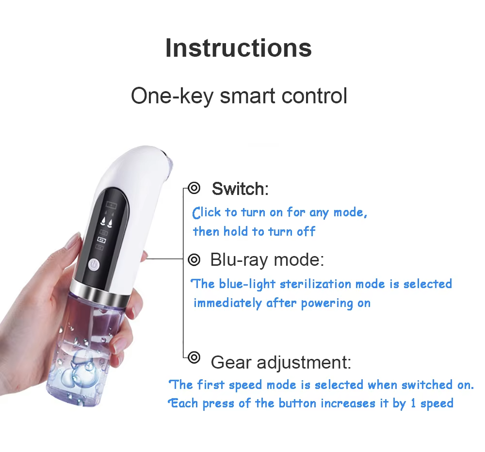 USB Rechargeable Electric Pore Vacuum with Water Cycle: Deep Cleanser for Blackhead Removal, Pimples, and Facial Care